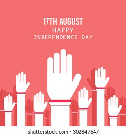 Vector illustration independence day of Indonesia.
