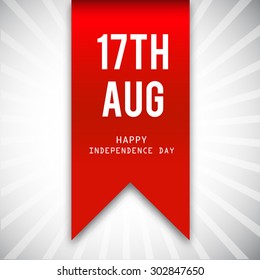 Vector illustration independence day of Indonesia.