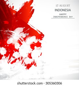 Vector illustration independence day of Indonesia.