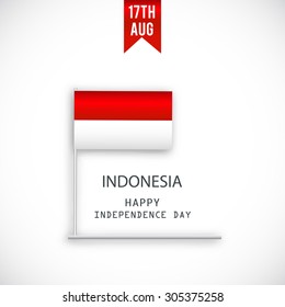 Vector illustration independence day of Indonesia.