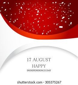 Vector illustration independence day of Indonesia.