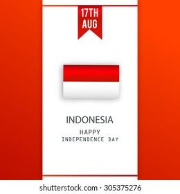 Vector illustration independence day of Indonesia.