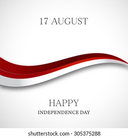 Vector illustration independence day of Indonesia.