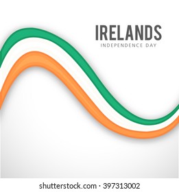 Vector illustration Independence Day of Ireland.
