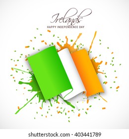 Vector illustration Independence Day of Ireland.