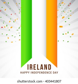 Vector illustration Independence Day of Ireland.