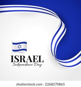 Vector Illustration of Independence Day of Israel. Banner
