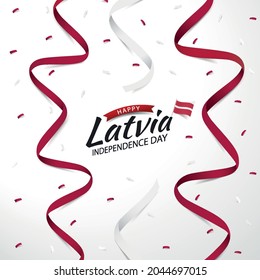 
Vector Illustration of Independence Day of Latvia. 
