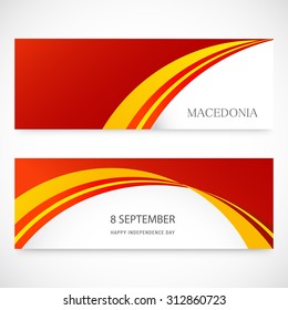  Vector illustration independence day of macedonia.