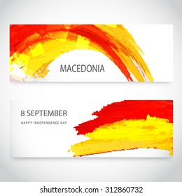  Vector illustration independence day of macedonia.