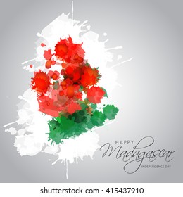 Vector Illustration Of Independence Day Of Madagascar.
