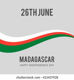 Vector Illustration Of Independence Day Of Madagascar.