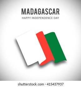 Vector Illustration Of Independence Day Of Madagascar.
