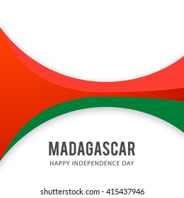 Vector Illustration Of Independence Day Of Madagascar.
