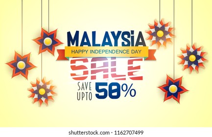 Vector Illustration Independence day of Malaysia.