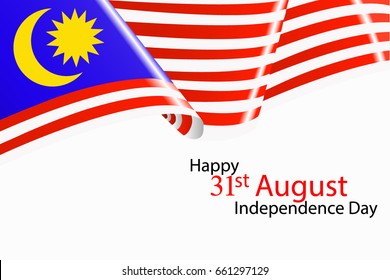 Vector Illustration of Independence day of Malaysia on 31st August