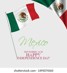 Vector illustration of Independence day in Mexico Celebration on September 16th.