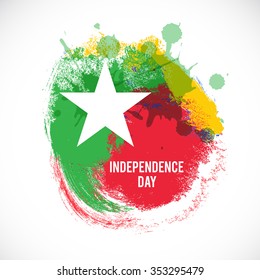 Vector Illustration of independence day of Myanmar.