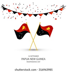 Vector Illustration Independence Day of Papua  New Guinea.