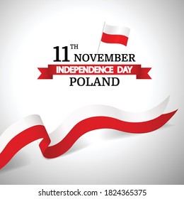 Vector Illustration of Independence Day of Poland. 
