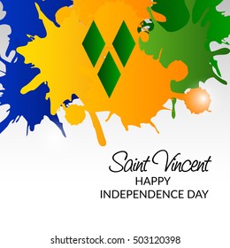 Vector illustration of Independence day of Saint Vincent.