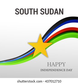 Vector illustration of independence day south sudan.