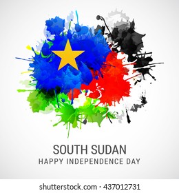 Vector illustration of independence day south sudan.
