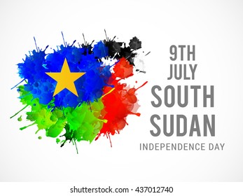 Vector illustration of independence day south sudan.