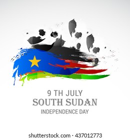 Vector illustration of independence day south sudan.