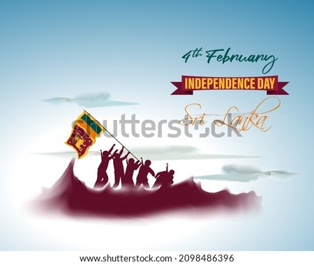 vector illustration for independence day Srilanka.