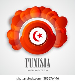Vector illustration of independence day of Tunisia.