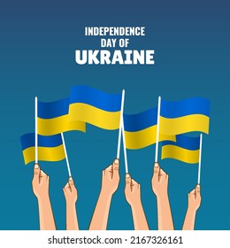 Vector Illustration of Independence Day of Ukraine. 
