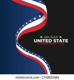 Vector illustration of Independence Day United States. America National Day. America Republic Day. vector illustration