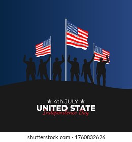 Vector illustration of Independence Day United States. America National Day. America Republic Day. vector illustration