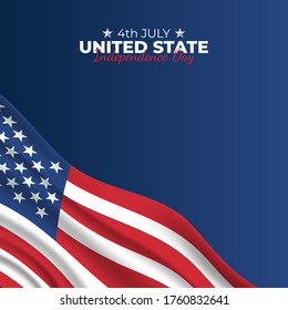 Vektorgrafik des Unabhängigkeitstags der Vereinigten Staaten. Amerikas Nationalfeiertag. Tag der Amerikanischen Republik. Vektorgrafik