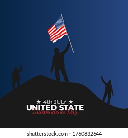 Vector illustration of Independence Day United States. America National Day. America Republic Day. vector illustration