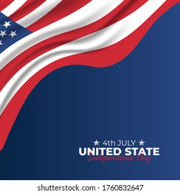 Vector illustration of Independence Day United States. America National Day. America Republic Day. vector illustration