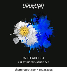 Vector Illustration  independence day of Uruguay.