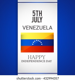 Vector illustration for Independence day of Venezuela.