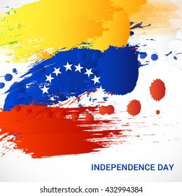 Vector illustration for Independence day of Venezuela.