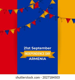 Vektor-Illustration für die Unabhängigkeit Tag-Armenien-21. September