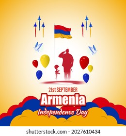 Vektor-Illustration für die Unabhängigkeit Tag-Armenien-21. September