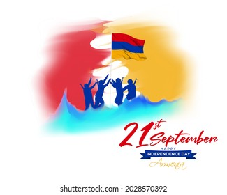 Vektor-Illustration für die Unabhängigkeit Tag-Armenien-21. September