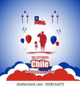 vector illustration for independence day-CHILE-18 September