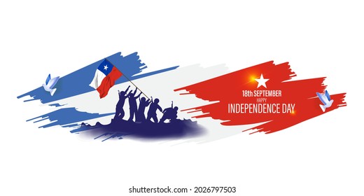 vector illustration for independence day-CHILE-26 September