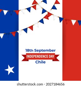 vector illustration for independence day-CHILE-26 September