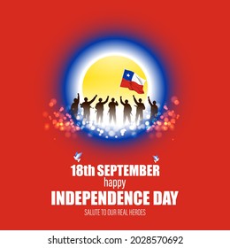 vector illustration for independence day-CHILE-26 September