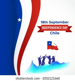 vector illustration for independence day-CHILE-26 September