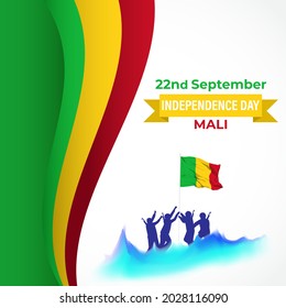 vector illustration for independence day-Mali-22 September