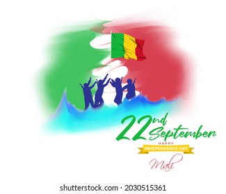 vector illustration for independence day-Mali-22 September